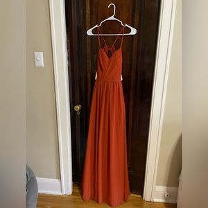 Custom Azazie Cora Dress in Paprika (Never Worn)